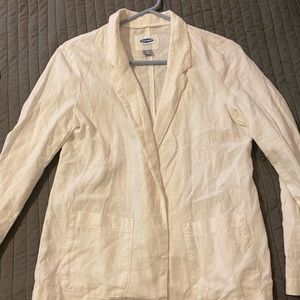 White linen blazer